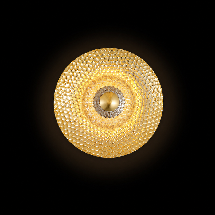 Cosmos Flare - Textured Brass Wall Lamp