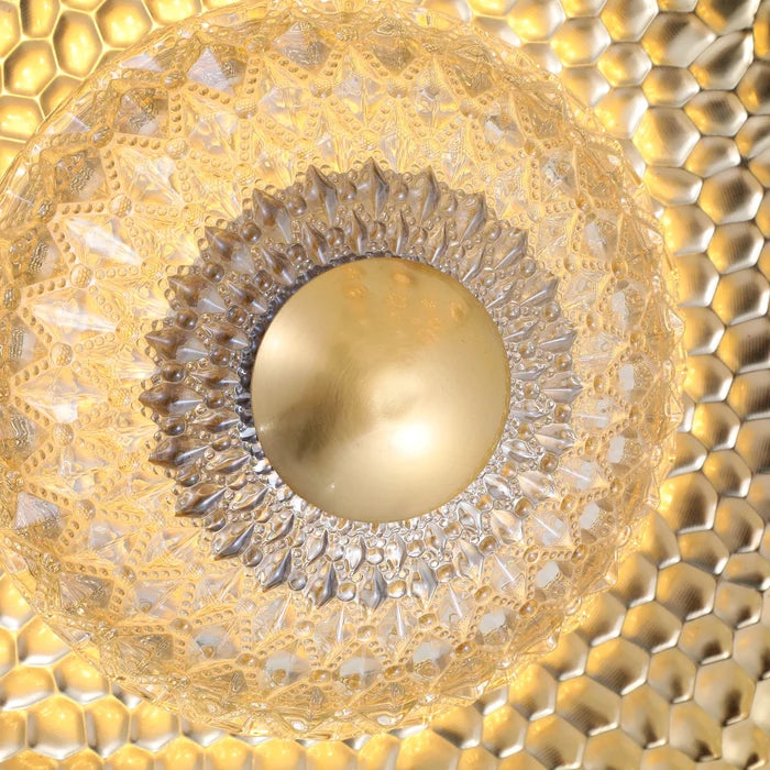 Cosmos Flare - Textured Brass Wall Lamp