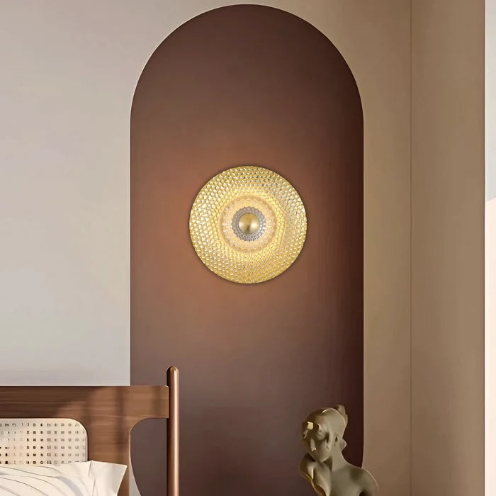 Cosmos Flare - Textured Brass Wall Lamp