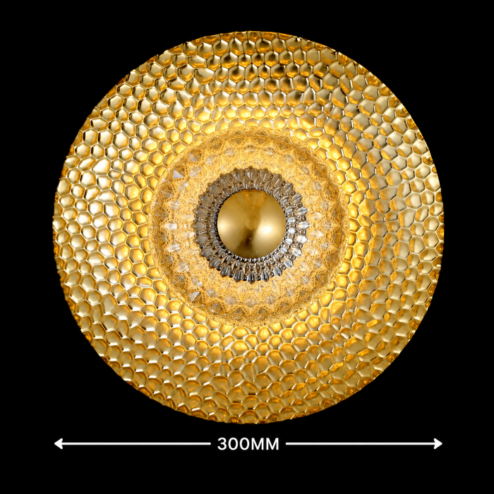 Cosmos Flare - Textured Brass Wall Lamp