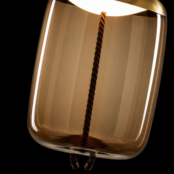 Cosmos Nova Cylindrical Modern Glass Pendant