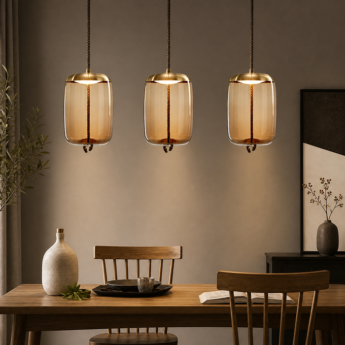 Cosmos Nova Cylindrical Modern Glass Pendant