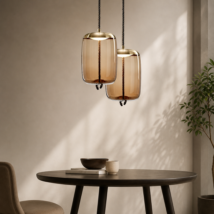 Cosmos Nova Cylindrical Modern Glass Pendant