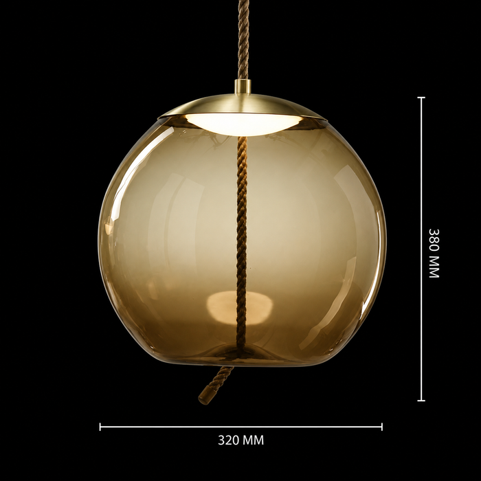 Cosmos Nova Round Glass Orb Pendant