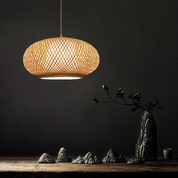 Country Bamboo Coastal Style Rattan Pendant Lamp