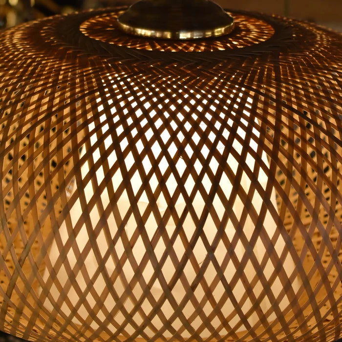 Country Bamboo Coastal Style Rattan Pendant Lamp