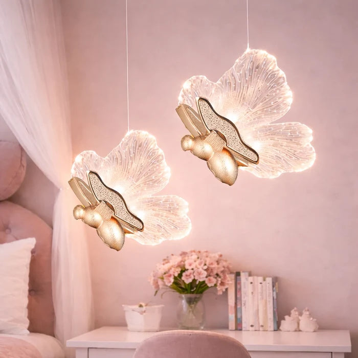 CrystalWing Luminary Double Butterfly Pendant