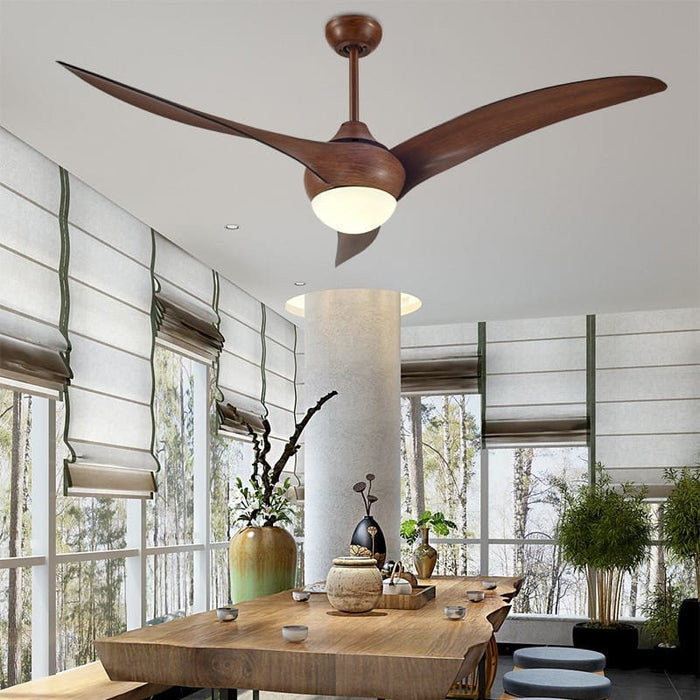 Curlew Dark Brown Under-light Ceiling Fans | 50W BLDC Motor | 1320mm | Metal Body