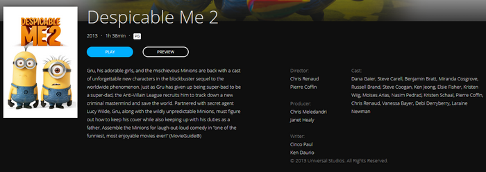 Despicable Me 2 HD Digital Code (2013) (Redeems in Movies Anywhere; HDX Vudu Fandango at Home & HD iTunes Apple TV Transfer From Movies Anywhere)