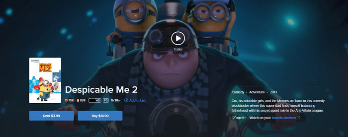 Despicable Me 2 HD Digital Code (2013) (Redeems in Movies Anywhere; HDX Vudu Fandango at Home & HD iTunes Apple TV Transfer From Movies Anywhere)