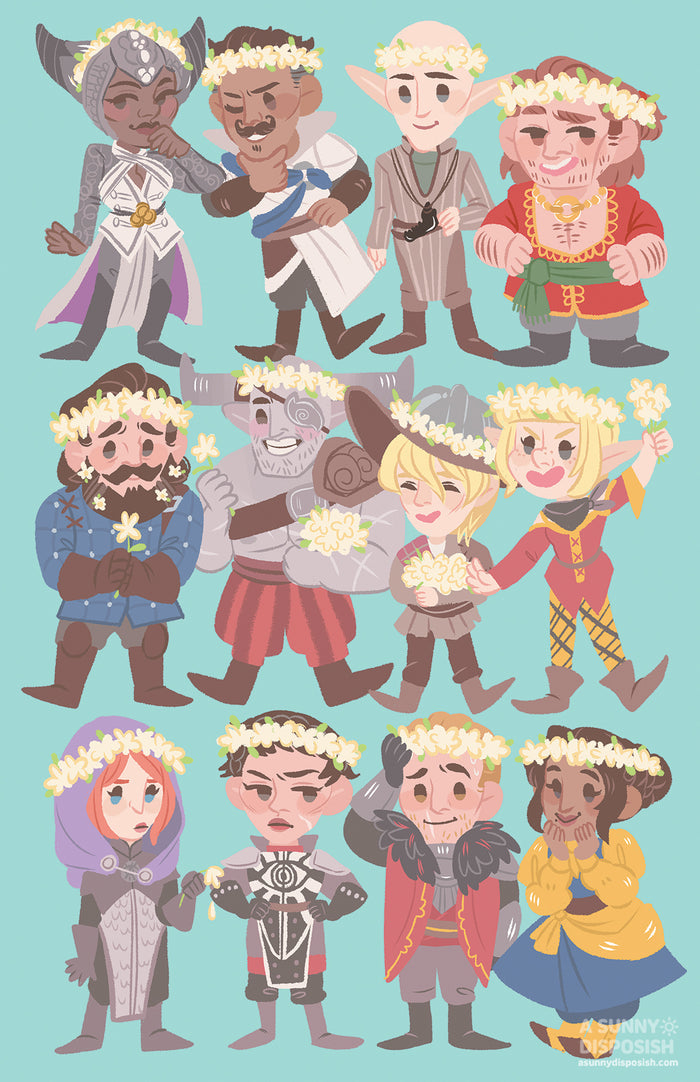 Dragon Age Inquisition Flower Crowns Print