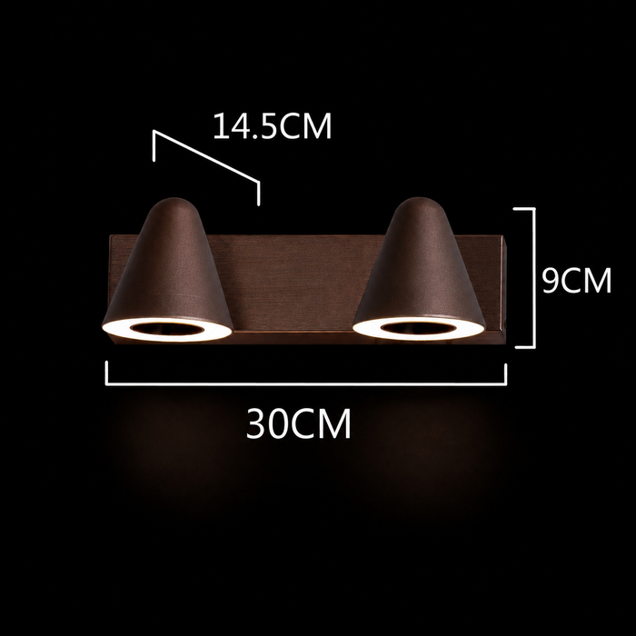 Dual Cone LED Wall Sconce