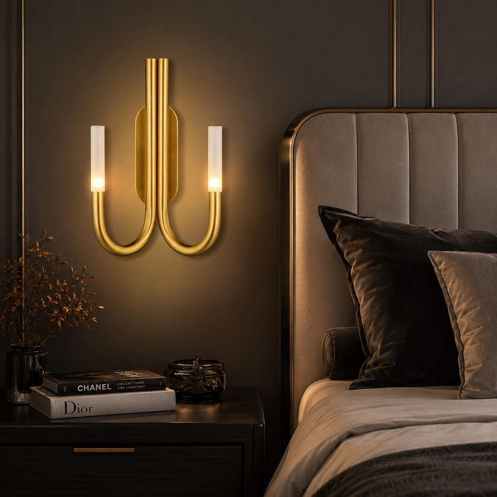 Duet Horizon Contemporary Gold Sconce