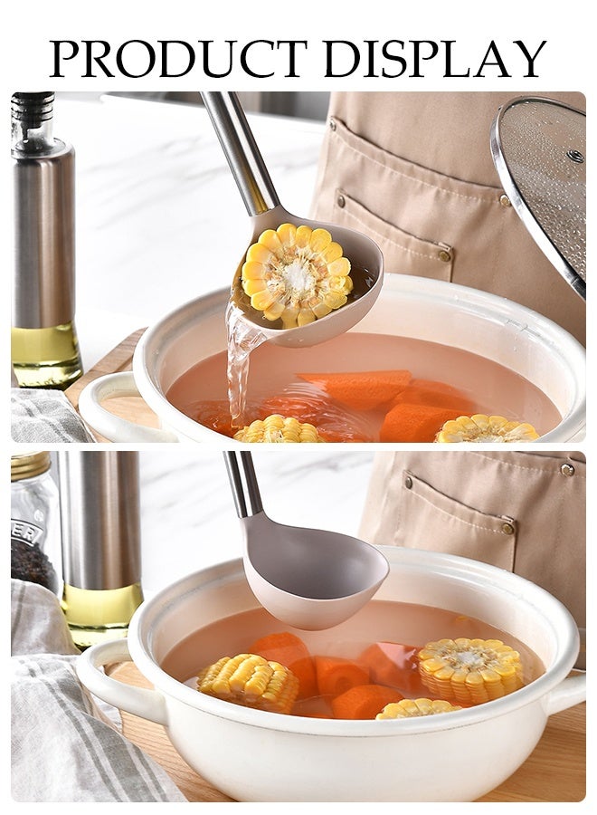 DUNISO 8Pcs Silicone Cooking Utensil Set Stainless Steel Kitchen Utensil Set Heat Resistant Nonstick Silicone Rubber Handle Cooking Tools Gadgets Spatula Set Cookware Kitchenware Set