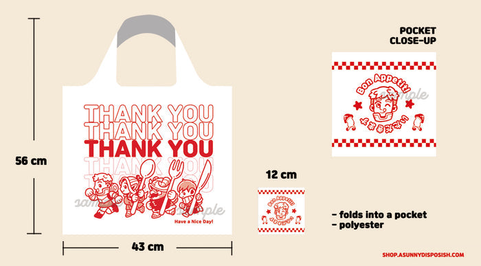 Dunmeshi Diner Foldable Eco-Bag