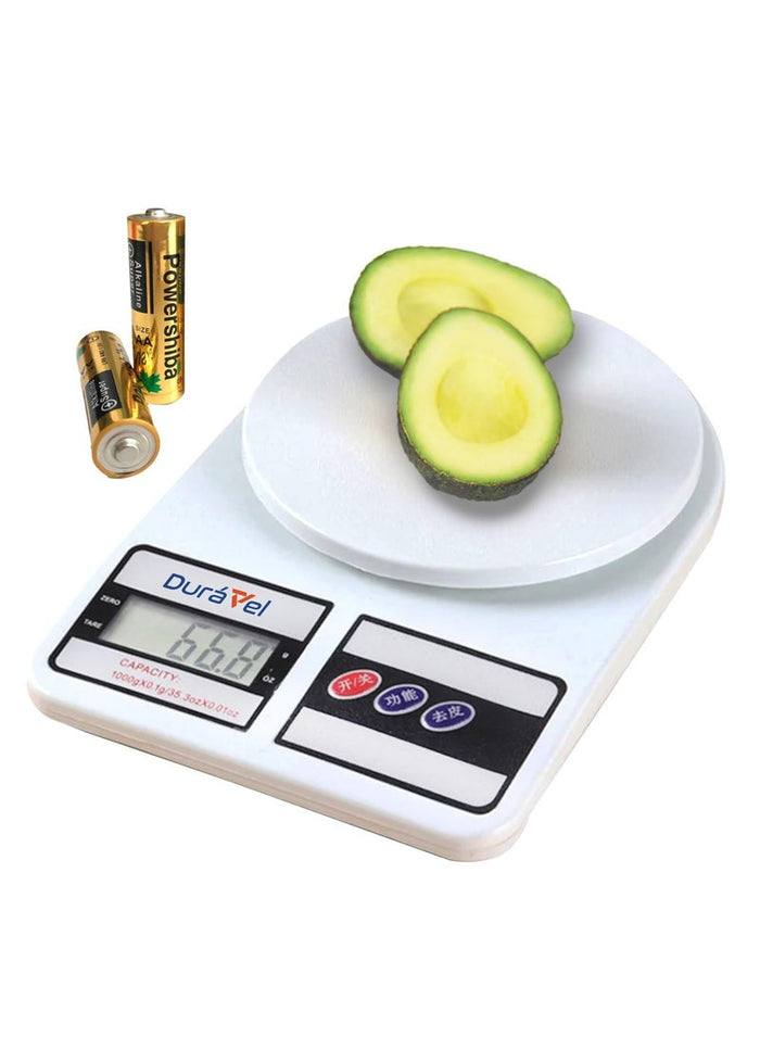 Duravel Digital Kitchen Scale for Gram + Battery | Digital Display with Auto-on & off System Gadget for Cooking-Baking