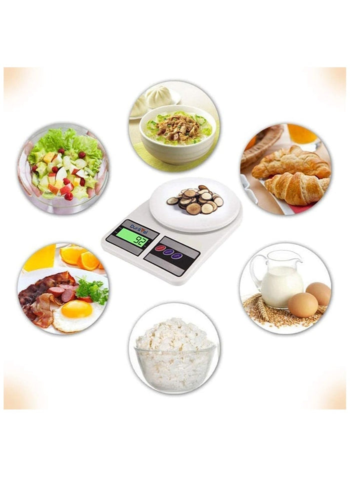 Duravel Digital Kitchen Scale for Gram + Battery | Digital Display with Auto-on & off System Gadget for Cooking-Baking