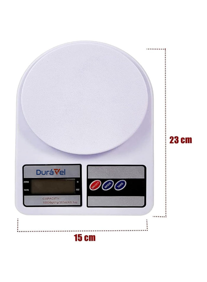 Duravel Digital Kitchen Scale for Gram + Battery | Digital Display with Auto-on & off System Gadget for Cooking-Baking