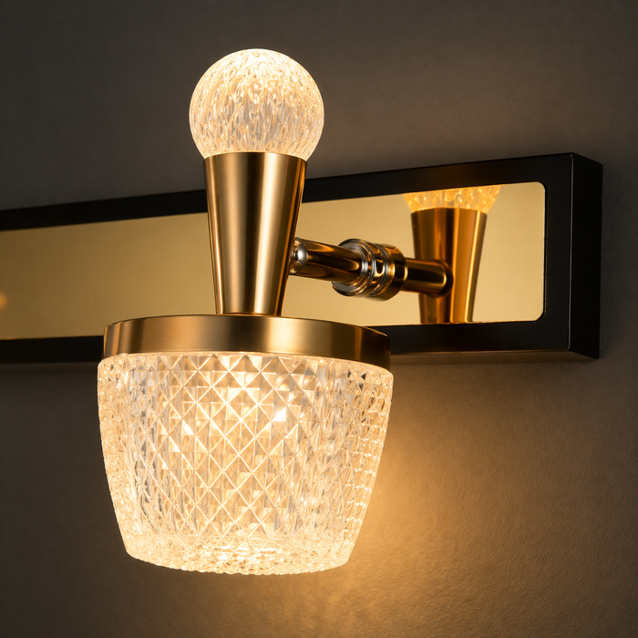 Elara Triple Crystal Wall Light