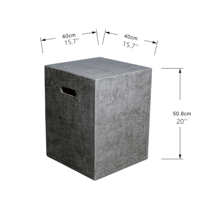 Elementi Gasfles cover Travertin look zwart - Doika BV - Gasfles cover - Elementi - 4260107317425 - ONB01-103