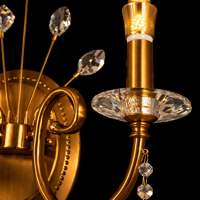 Elysia Crystal Twin Wall Sconce