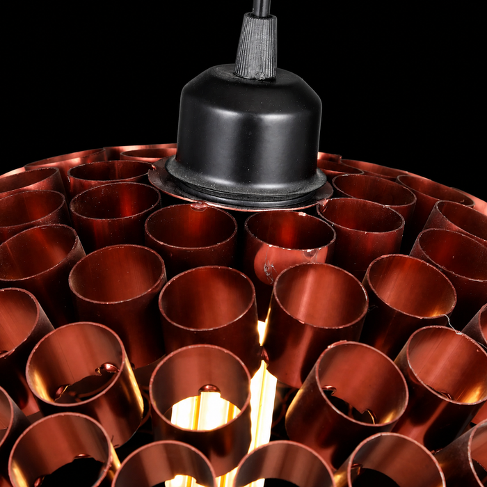 Ember Cell Orb Textured Dome Pendant Light
