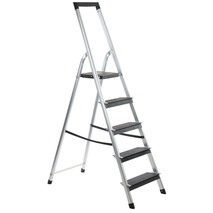 Escalo Aluminium trapladder 45.5x177x12 cm - 5 treden – Power Step - Doika - Ladders en Stellingen - Escalo - 5414045121852 - L185