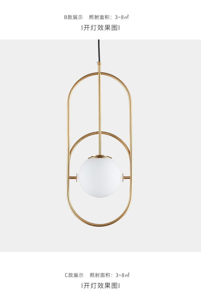 Everly 2 Glass Globe Pendant Light