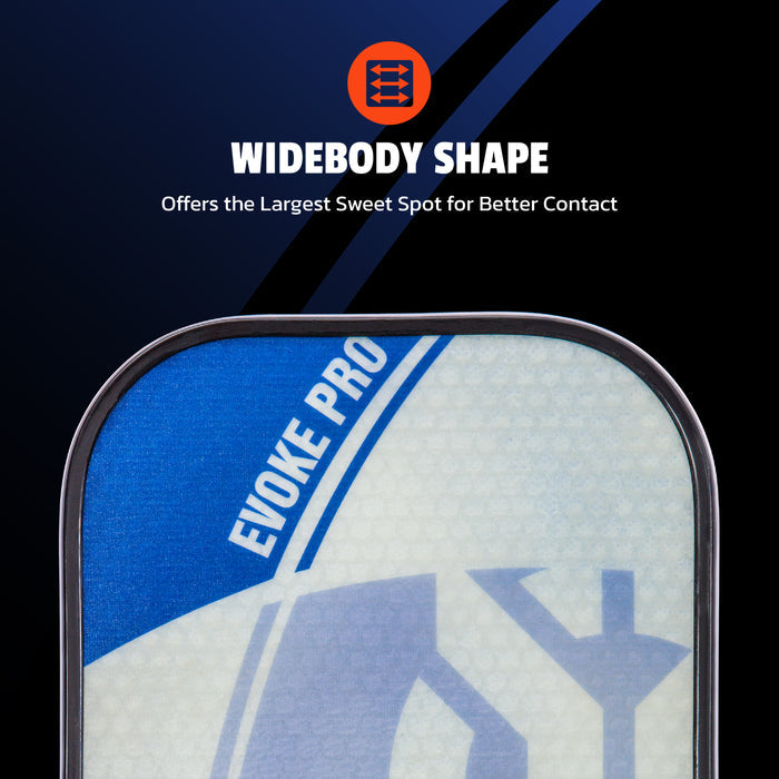 ONIX Composite Evoke Pro Pickleball Paddle, Widebody Shape: Offers the Largest Sweet Spot for Better Contact