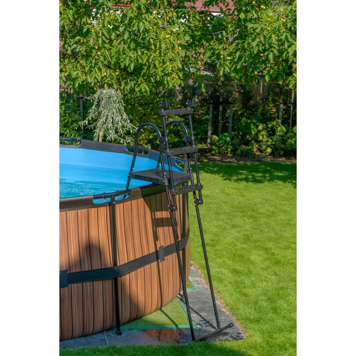 EXIT zwembadtrap voor framehoogte van 108-122cm - zwart - Doika BV - Zwembad accessoires - EXIT Toys - 8720088267400 - 30.93.48.00