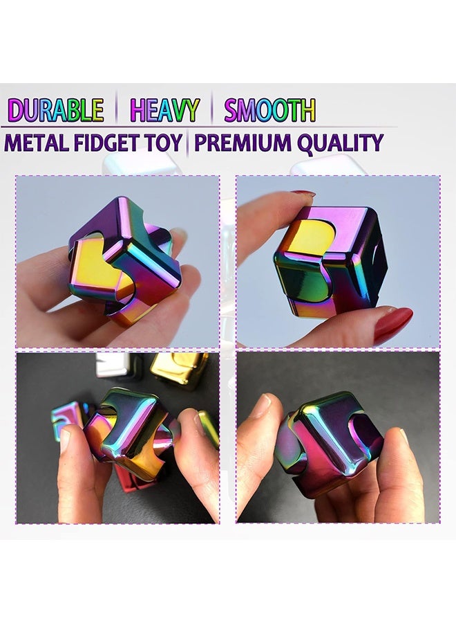 Fidget Spinner Toys Cube Adults Metal Fidgets Cool Stuff Desk Gadgets Office Toy for Teen Boy Small Anxiety Figette Sensory Toy ADHD Tool Fingears Figet Stress Gifts Easter Basket Stuffers Teen Boys