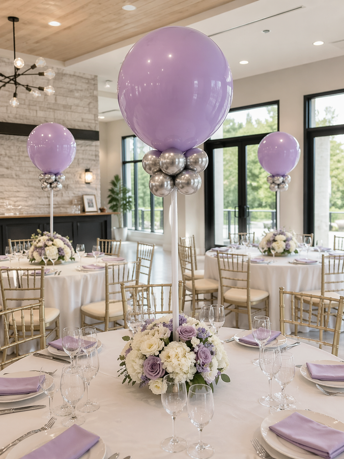 Flower Base Balloon Centerpiece (Set Of Two)