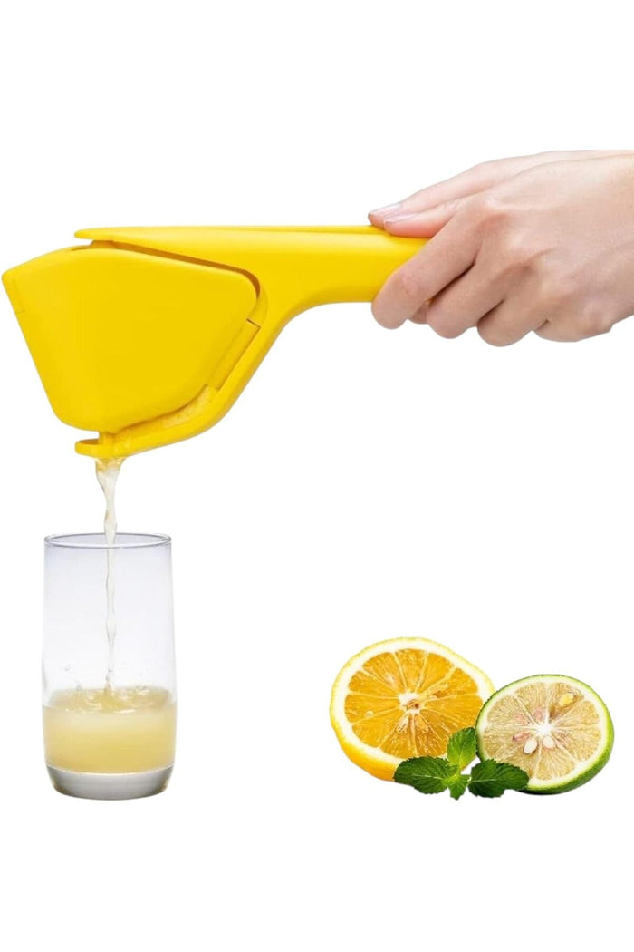 Folding Lemon Squeezer, Manual Citrus & Lime Juicer with Built-In Strainer, Easy Two-H