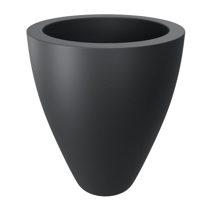 GARDRA Polyester plantenbak Ø 51x59 cm - Zwartgrijs (RAL 7021) - Doika - Plantenbak - GARDRA -  - DOIKA-DP-1 7021