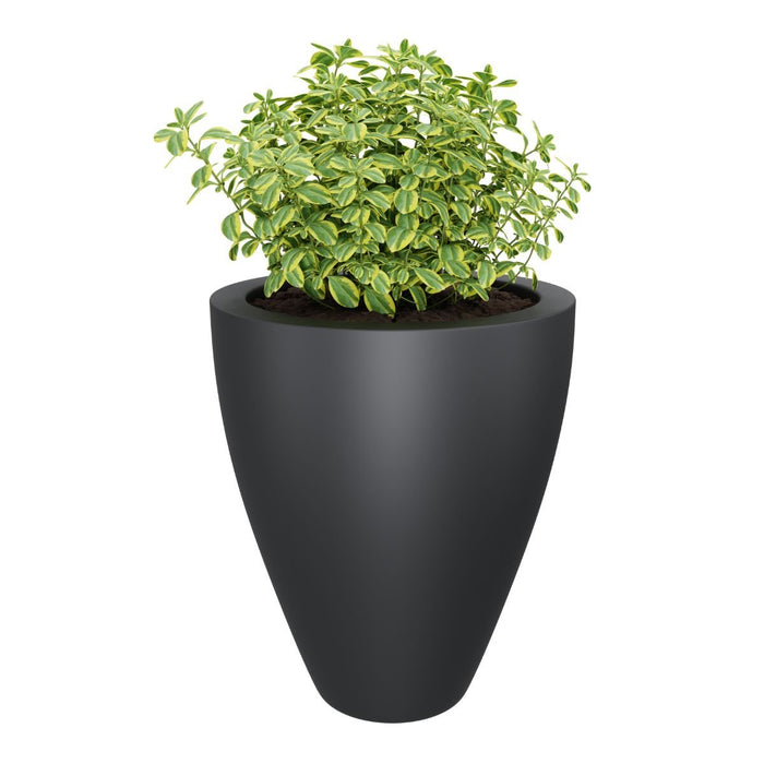GARDRA Polyester plantenbak Ø 51x59 cm - Zwartgrijs (RAL 7021) - Doika - Plantenbak - GARDRA -  - DOIKA-DP-1 7021