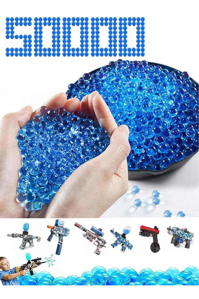 Gel Blaster Beads (50000pcs), 7-8mm Water Beads Gel Balls Bullets Made of Non-Toxic Water Ball