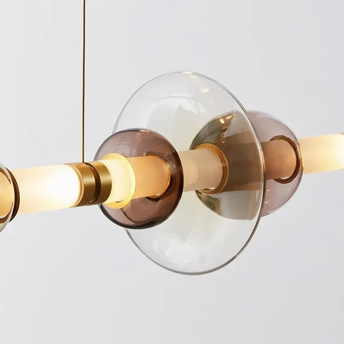 Geometric Island Handblown Glass Chandelier