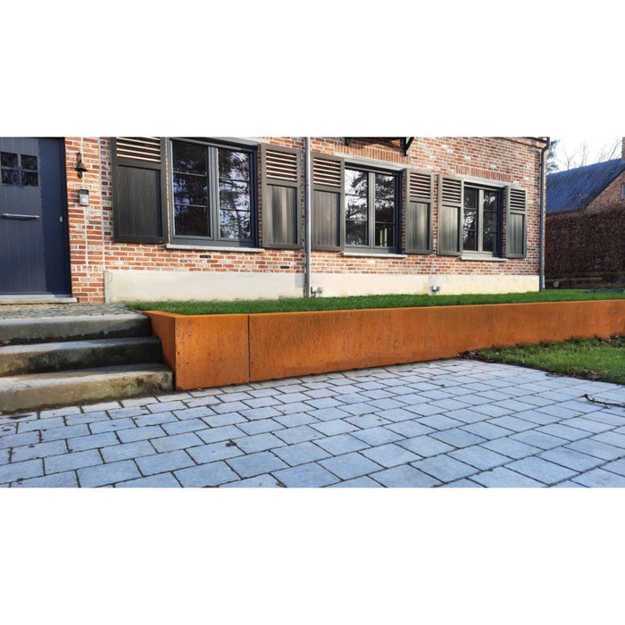 Geroba Keerwand Fronta Cortenstaal binnenhoek 100x100x35 cm - Doika - Keerwand - Geroba -  - RETACCA2