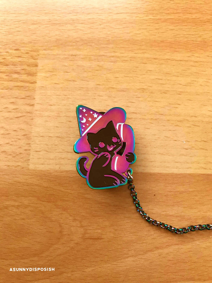 Ghost & Cat Collar Pin Set
