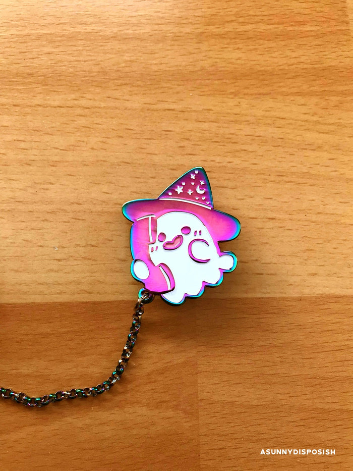 Ghost & Cat Collar Pin Set