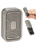 GIFT Magnetic Fidget Slider 3 Layer, Fidget Toys Adults for Stress Relief ADHD Anxiety with Click Sound, Portable Desk Fidget Gadget, Gifts for Boyfriend Husband Father (Silver)