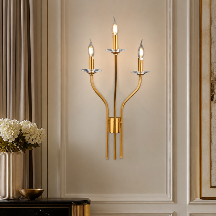 Glimmering Ember Candlestick Wall Sconce
