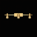 Gold Verve Pivot Triple Spot Wall Light