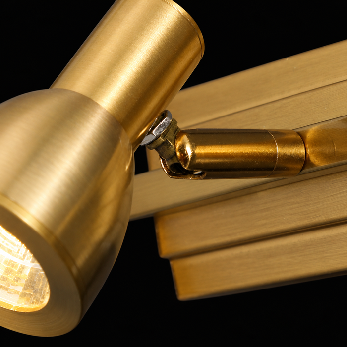 Gold Verve Pivot Triple Spot Wall Light