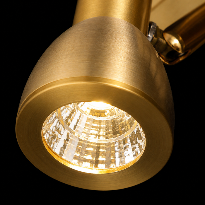 Gold Verve Pivot Triple Spot Wall Light