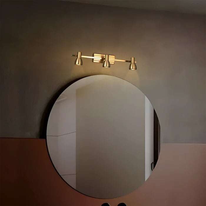 Gold Verve Pivot Triple Spot Wall Light