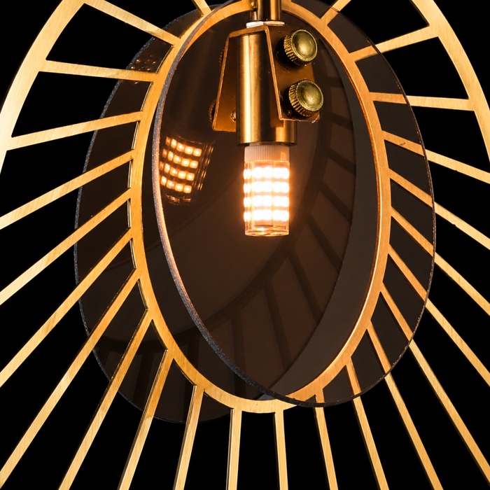 Golden Gaze Oval Cage Pendant Lamp