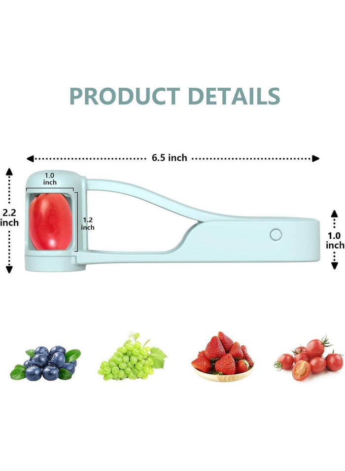 Grape Cutter Grape Slicer for Toddlers Baby, Grape Cherry Tomato Strawberry Cutter Quarter Slicer tool For Vegetable Fruit Salad Cake Decoration, Stainless Steel kitchen Gadget Fruit cutter