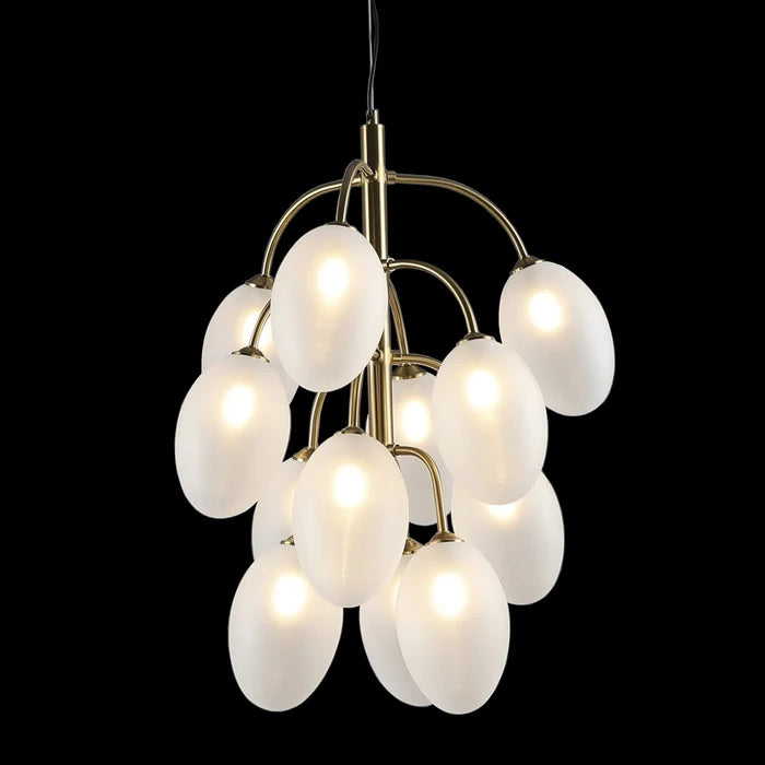 Grapevine Glow - Modern Oval Glass Cluster Chandelier