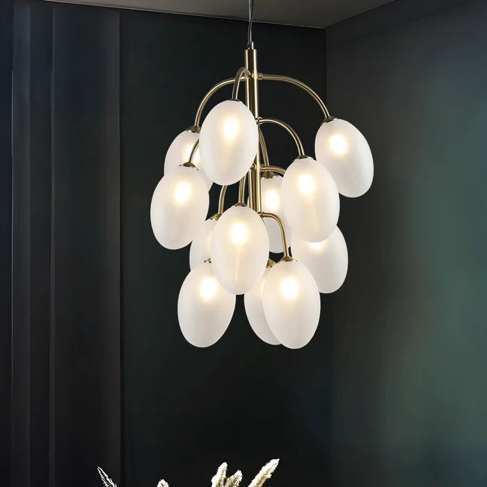 Grapevine Glow - Modern Oval Glass Cluster Chandelier
